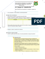 13 Juegos de Simulación Ficha de Trabajo