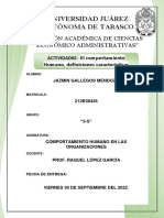 Act.2 El Comportamiento Humano, Definiciones Características Niveles