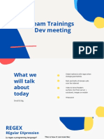 12th April Team Trainings - Development Meeting