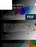 Rorschach Inkblot Personality Test Analysis