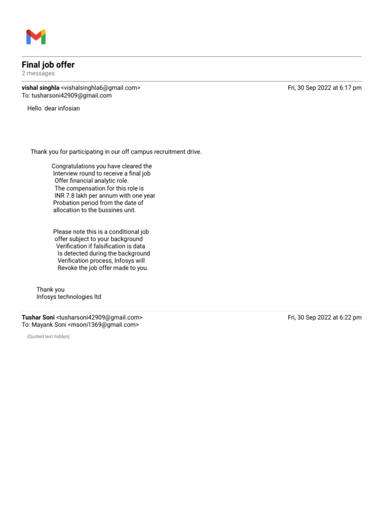 Gmail Final Job Offer PDF