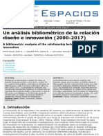 Un Análisis Bibliométrico de La Relación Diseño e Innovación (2000-2017)