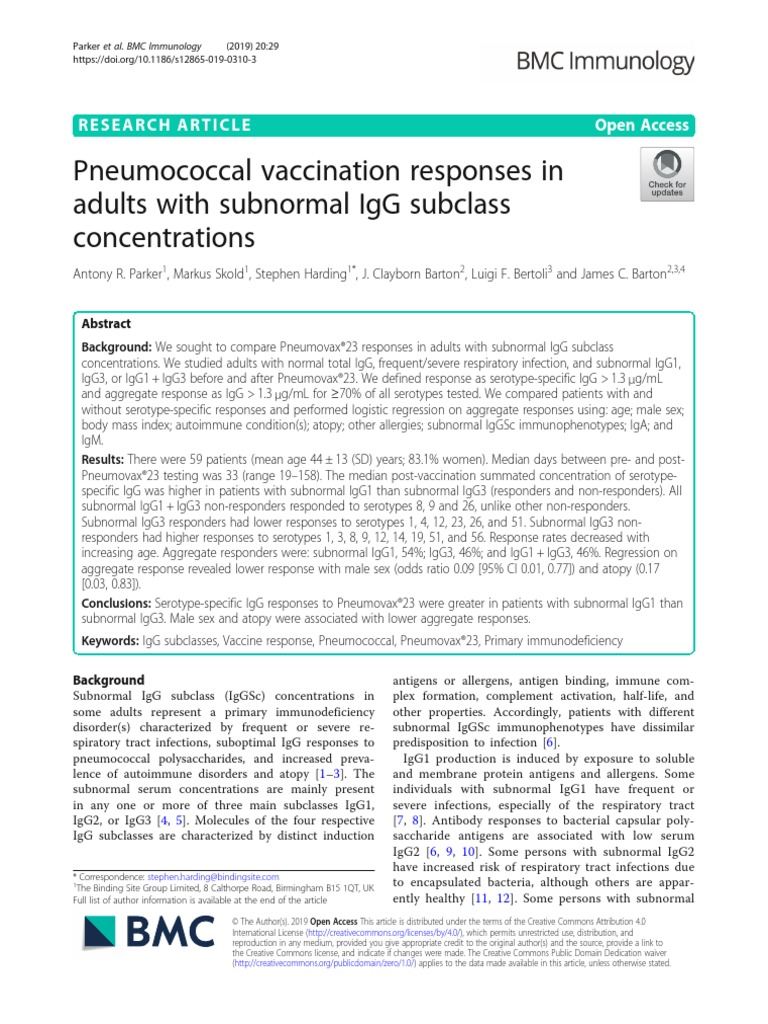 Pneumococcal Vaccination | PDF