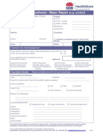 Replacement Major Repair Form