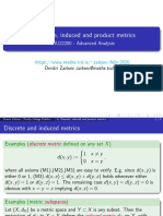 Metrics on Discrete Sets, Subspaces and Products