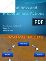 Readiness and Preparedness Actions