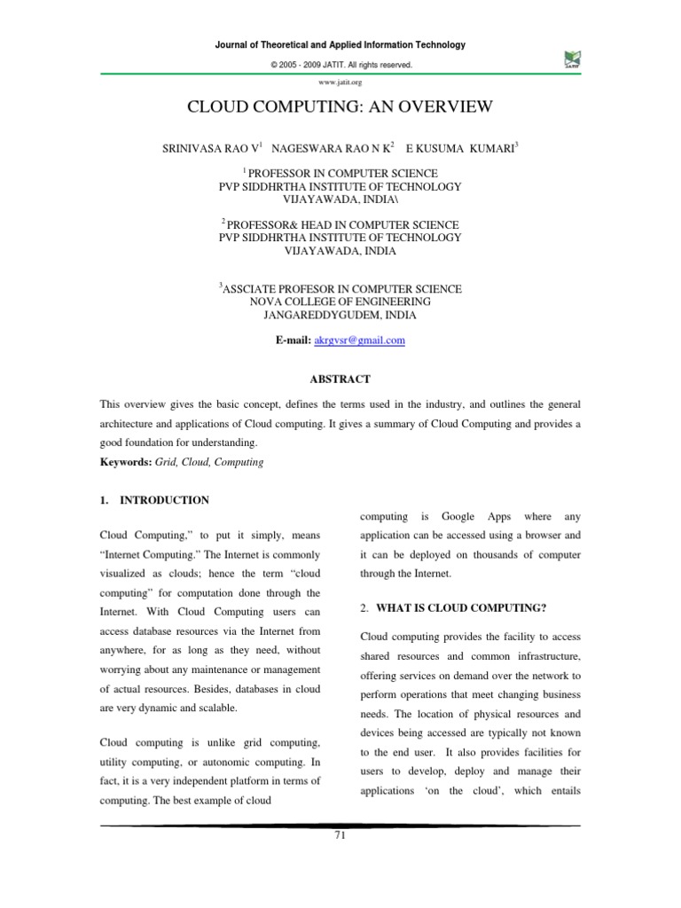 Cloud | PDF