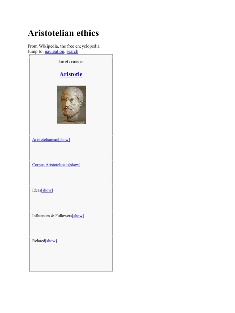 Aristotelian Ethics | PDF | Aristotle | Virtue