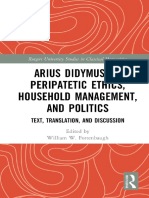 Arius Didymus On Peripatetic Ethics, Household Management, and Politics Text, Translation, and Discussion by William W Fortenbaugh