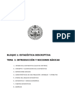 Estadística descriptiva: introducción y nociones básicas