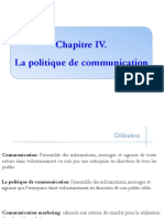 Chapitre 4 - Politique de Communication