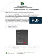 Tutorial - Solicitações Online de Certificação ENCCEJA Pelo Participante Do Exame