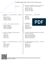 434 The Past Simple Tense With Regular Verbs Test A1 A2 Level Exercises