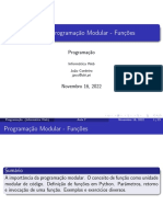 Aula 7 - Programação Modular - Funções