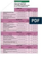 Horario Primer Parcial Educación Inicial