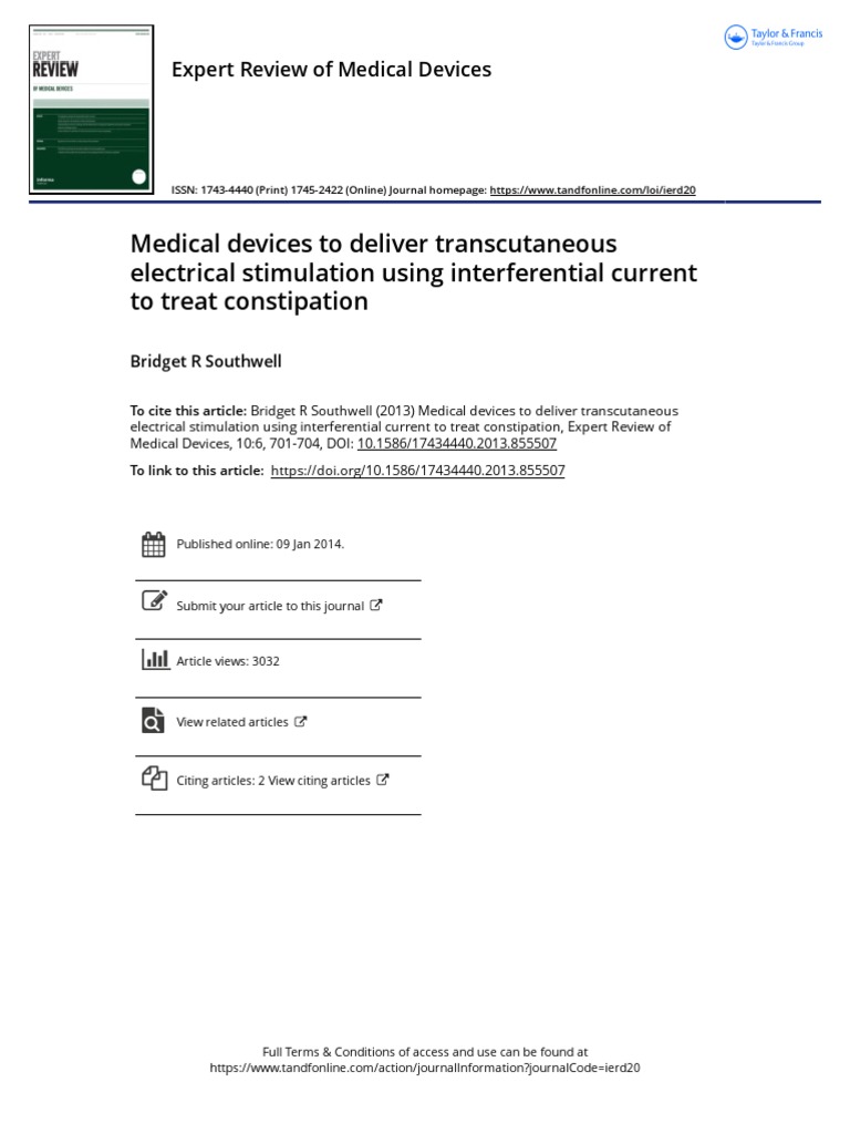 Medical Devices To Deliver Transcutaneous Electrical Stimulation Using