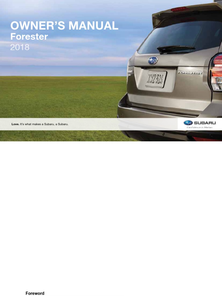 Subaru Forester Manuals PDF Seat Belt Airbag