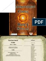 The Thaumaturgic Codex Book I Spells