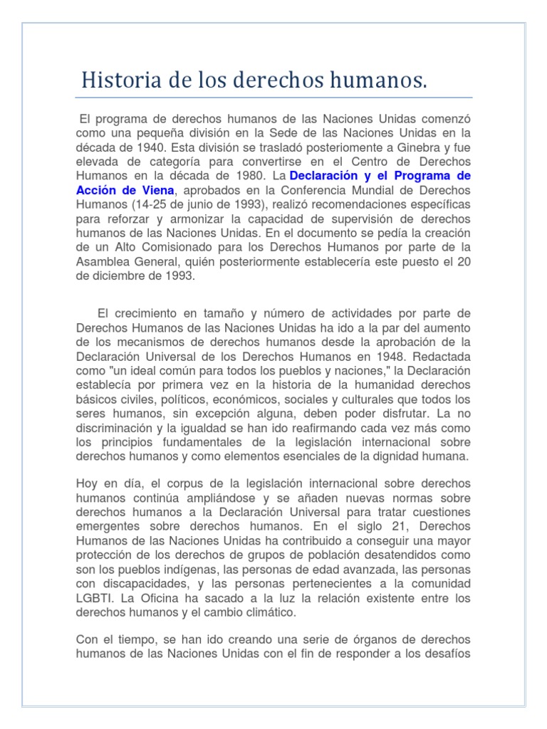 Historia de Los Derechos Humanos | PDF | Justicia | Crimen y violencia