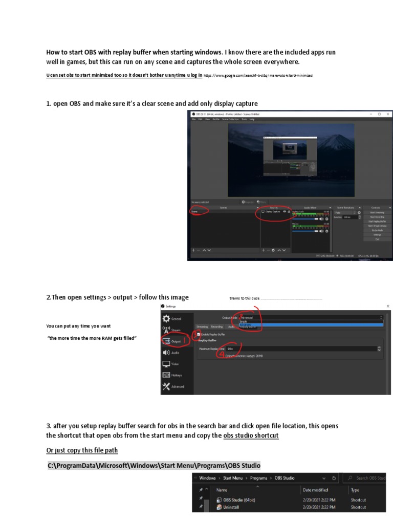 Obs Start With Replay Buffer Windows PDF