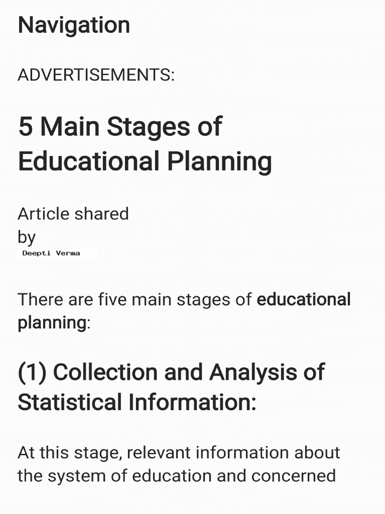 Process of Educational Planning PDF
