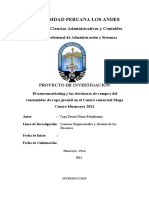 Neuromarketing y decisiones de compra de ropa juvenil en el Centro Comercial Mega Centro-Huancayo