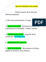 Méthodologie de Réalisation Des Projets Thématiques