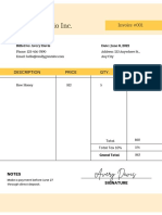 Beige and White Simple and Professional Product Invoice