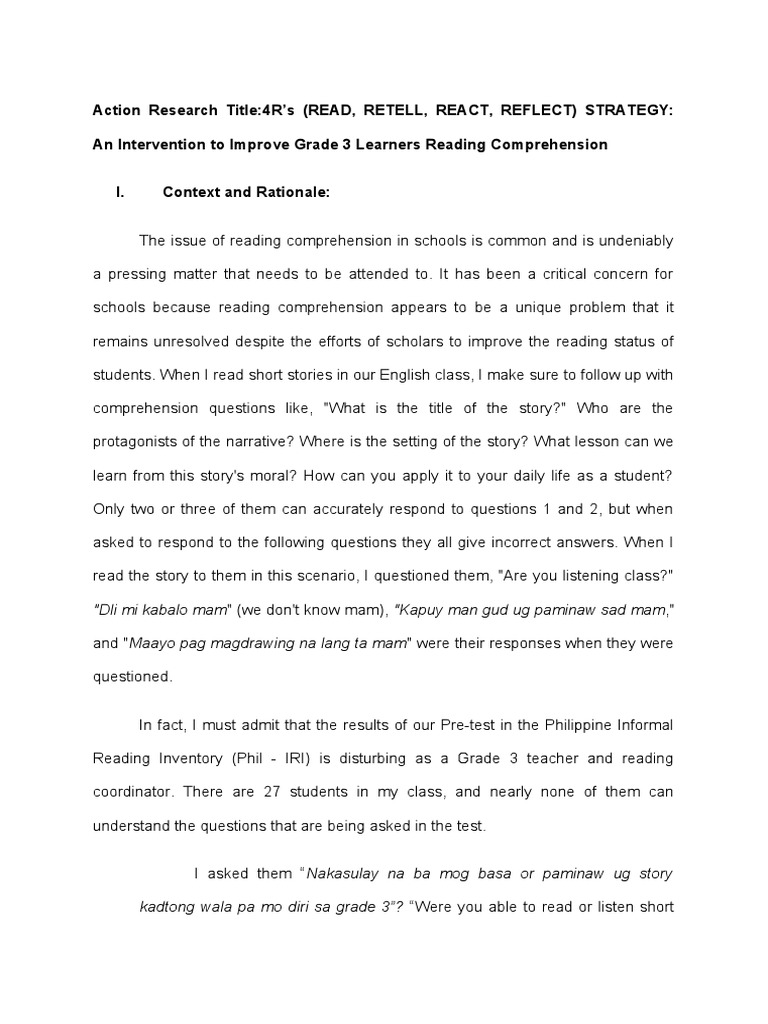 proposed-action-research-pdf-reading-comprehension-applied