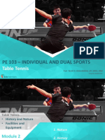 Module 2 - Table Tennis - Nature and History