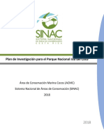 Plan de Investigacion para El Parque Nacional Isla Del Coco
