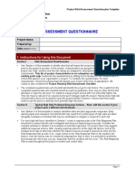 Risk Assessment Questionnaire Template