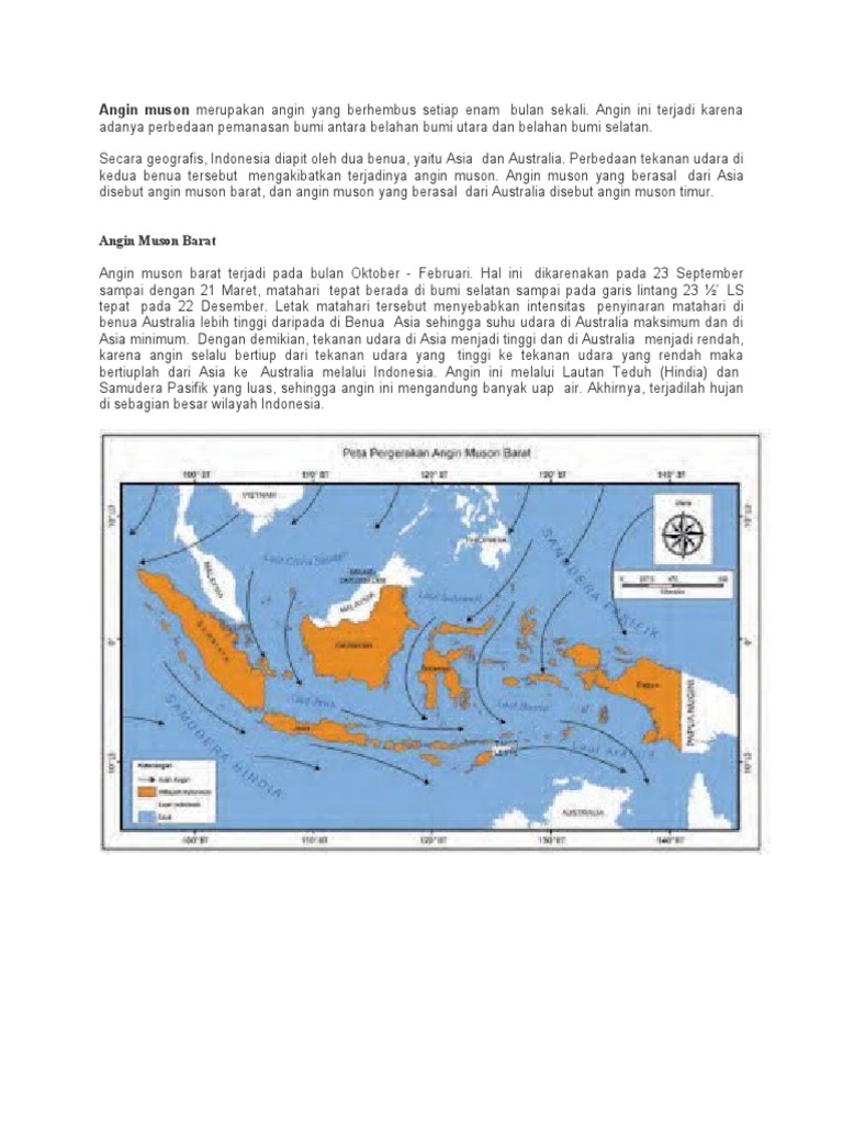 Peta Angin Muson di Indonesia | PDF