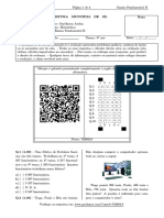 Prova de Matemática Ensino Fundamental