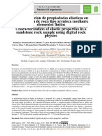 Caracterización de Propiedades Elásticas en Una Muestra de Roca Tipo Arenisca Mediante Elementos Finitos