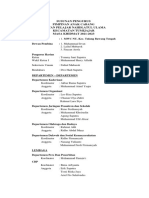 Susunan Pengurus SP TBT Revisi