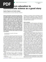 Learning From Education To Communicate Science As A Good Story