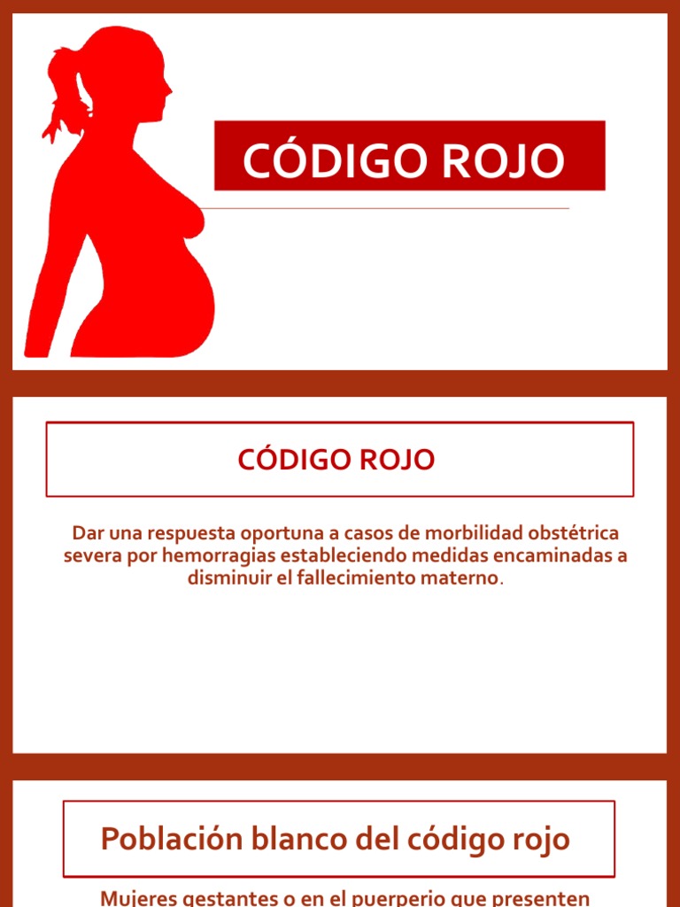 Código Rojo en Emergencias Obstétricas | PDF | Sangrado | Parto