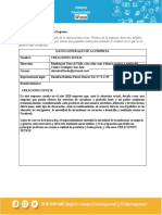 Datos generales y costos de productos de empresa de grabado láser