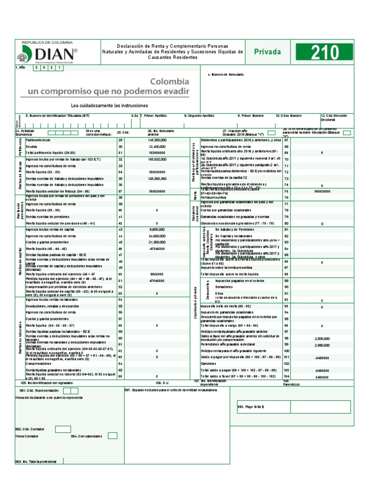Formulario 210 Papel: Modelo 210 Aeat Pdf – ICPP