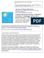 Journal of Peace Education: To Cite This Article: Irene Andersson & Roger Johansson (2010) A Peace Education Pioneer: A