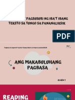 Aralin 1 Ang Makabuluhang Pagbasa PDF