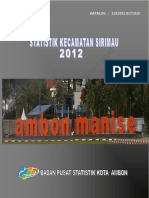 Statistik Daerah Kecamatan Sirimau Dalam Angka 2012