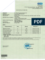 Palm Acid Oil Certificate Analysis