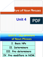 UNIT 4, Noun Phrases - Handout