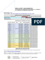 Planificación y seguimiento de evaluación del personal académico