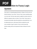 Introduction To Fuzzy Logic System