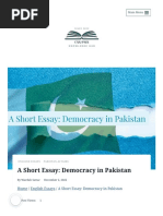 A Short Essay - Democracy in Pakistan CSS - PMS Knowledge Hub