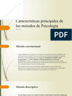 Características Principales de Los Métodos de Psicología