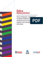 Guia de Buenas Practicas Para La Investigacion y Judicializacion de Violencias Fundadas en La Orientacion Sexual Yo Identidad de Genero Real o Percibida de La Victima